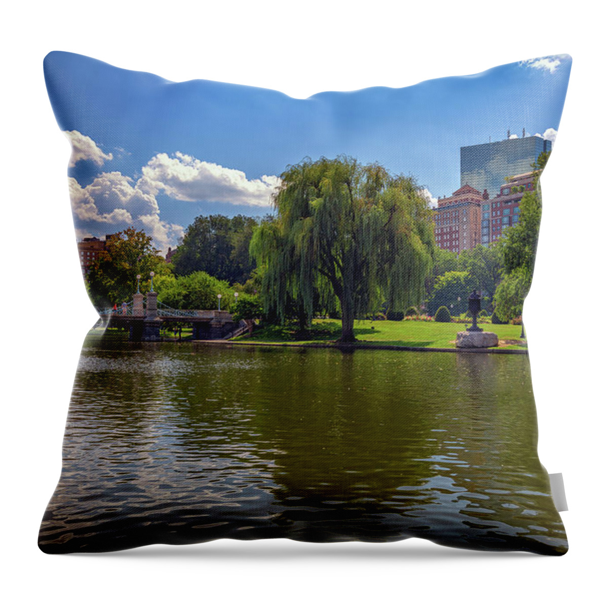 Boston Public Garden Throw Pillow featuring the photograph Boston Public Garden by Rick Berk