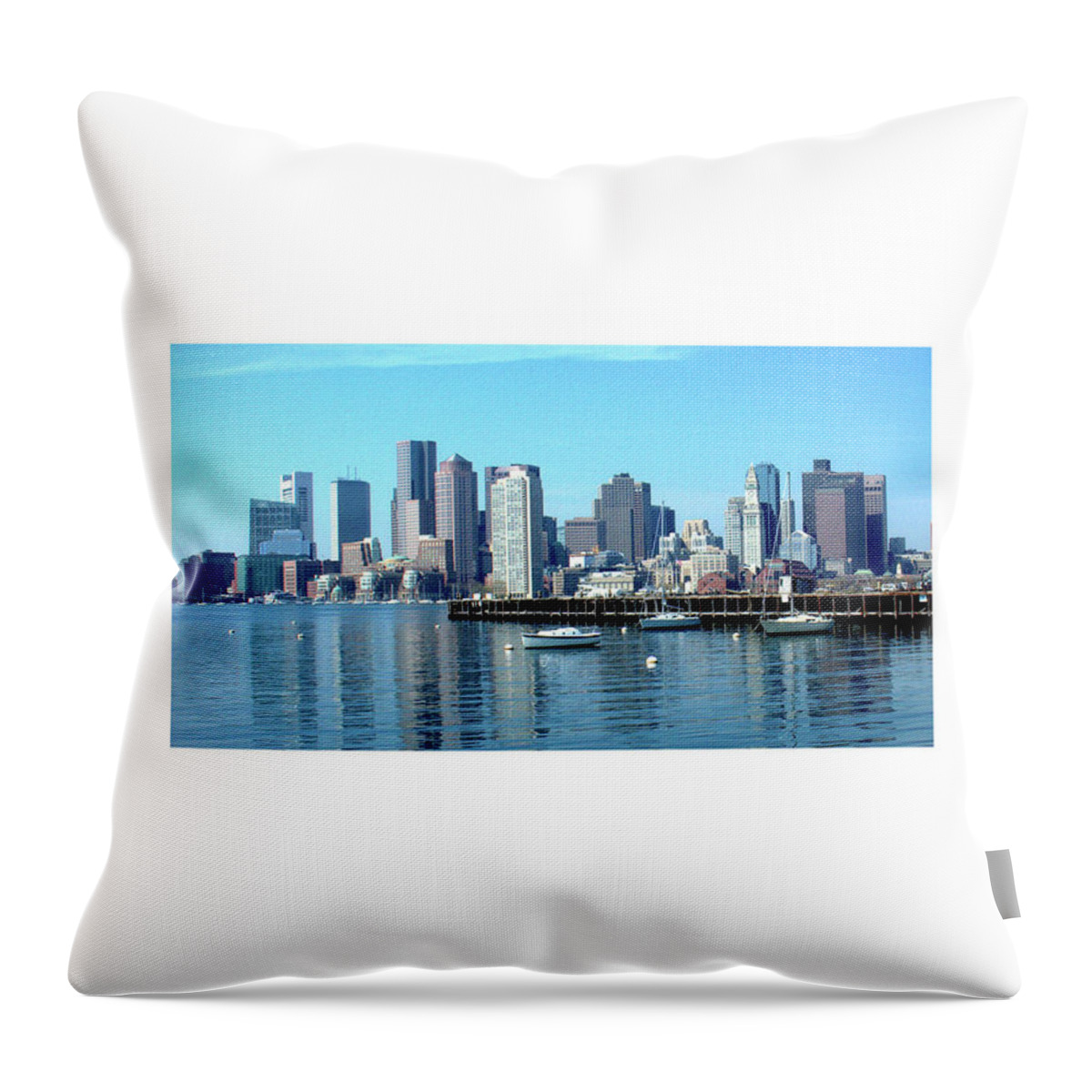 Boston Throw Pillow featuring the photograph Boston Reflected by Caroline Stella