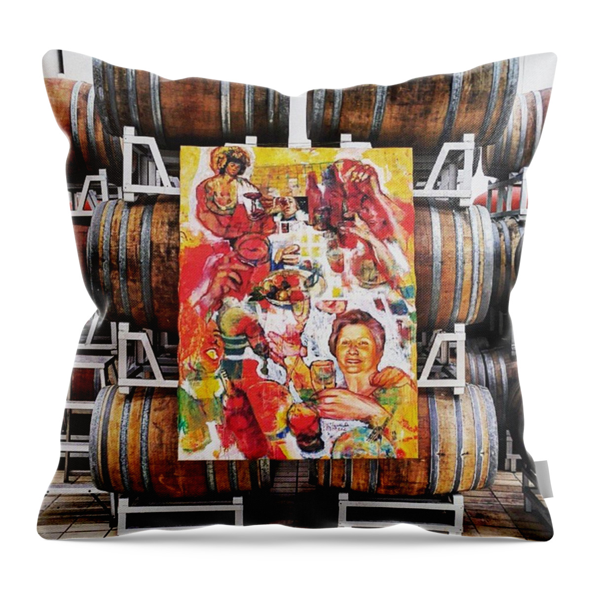 Barberani Throw Pillow featuring the photograph Botti D'arte by Simone Moncelsi