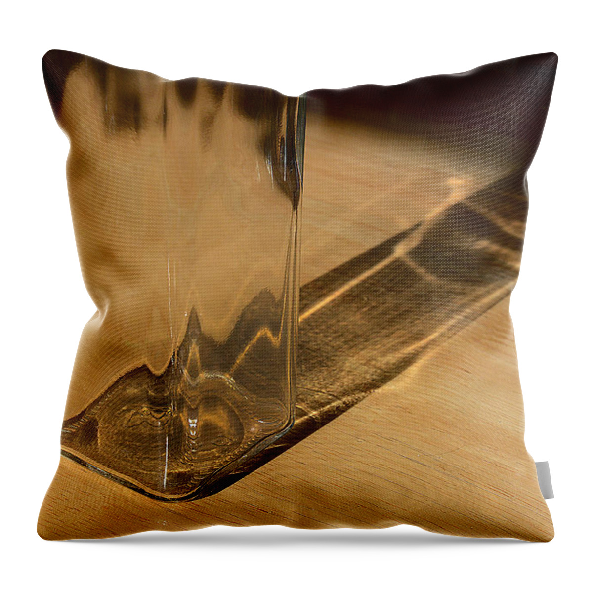 Bottle Throw Pillow featuring the photograph Bottle and Shadow 0925 by Steve Somerville