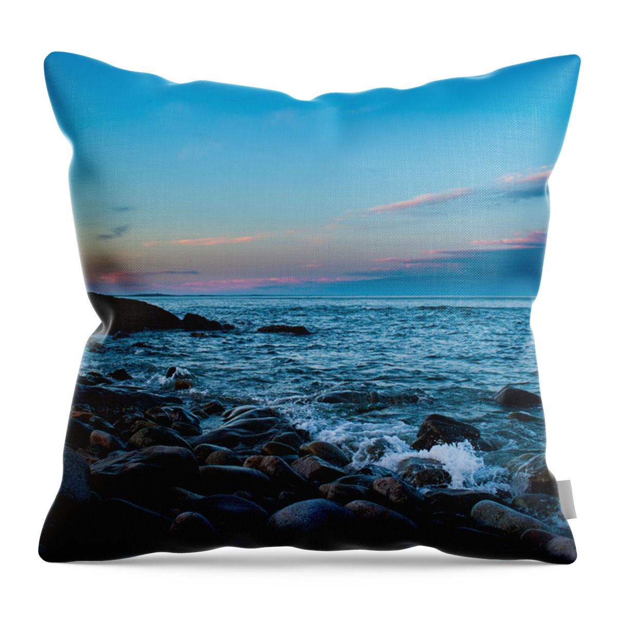 Nature Throw Pillow featuring the photograph Boulder Beach by Jeff Phillippi