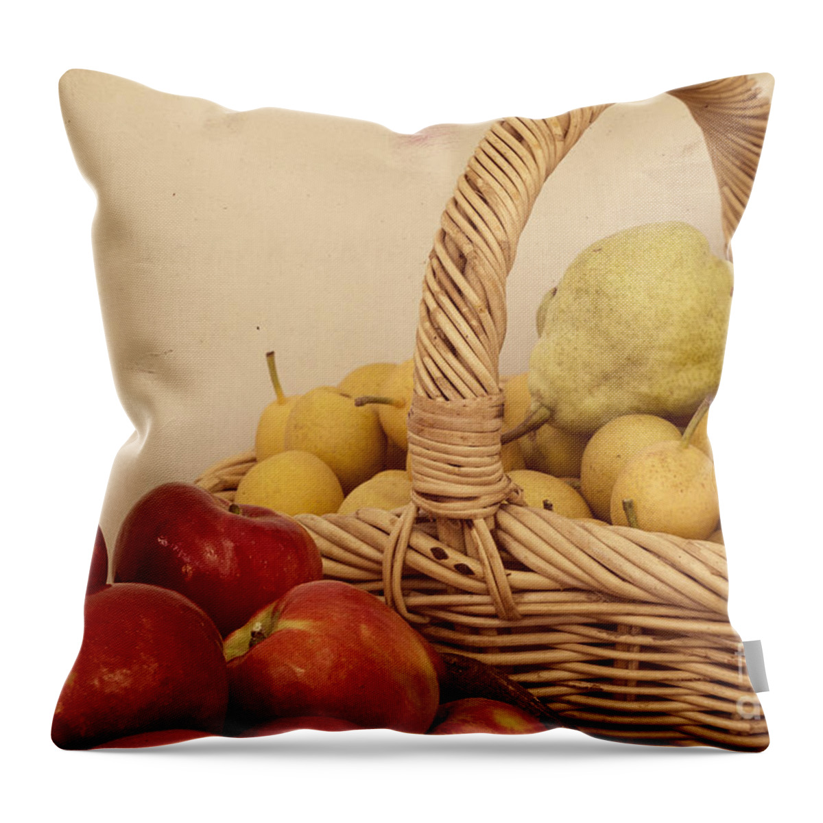Apple Throw Pillow featuring the photograph Bountiful by Linda Lees