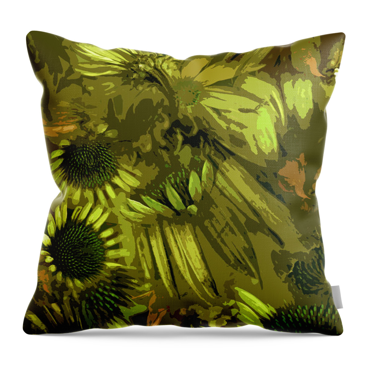 Mixed Media Art Throw Pillow featuring the digital art Bounty by Bonnie Bruno