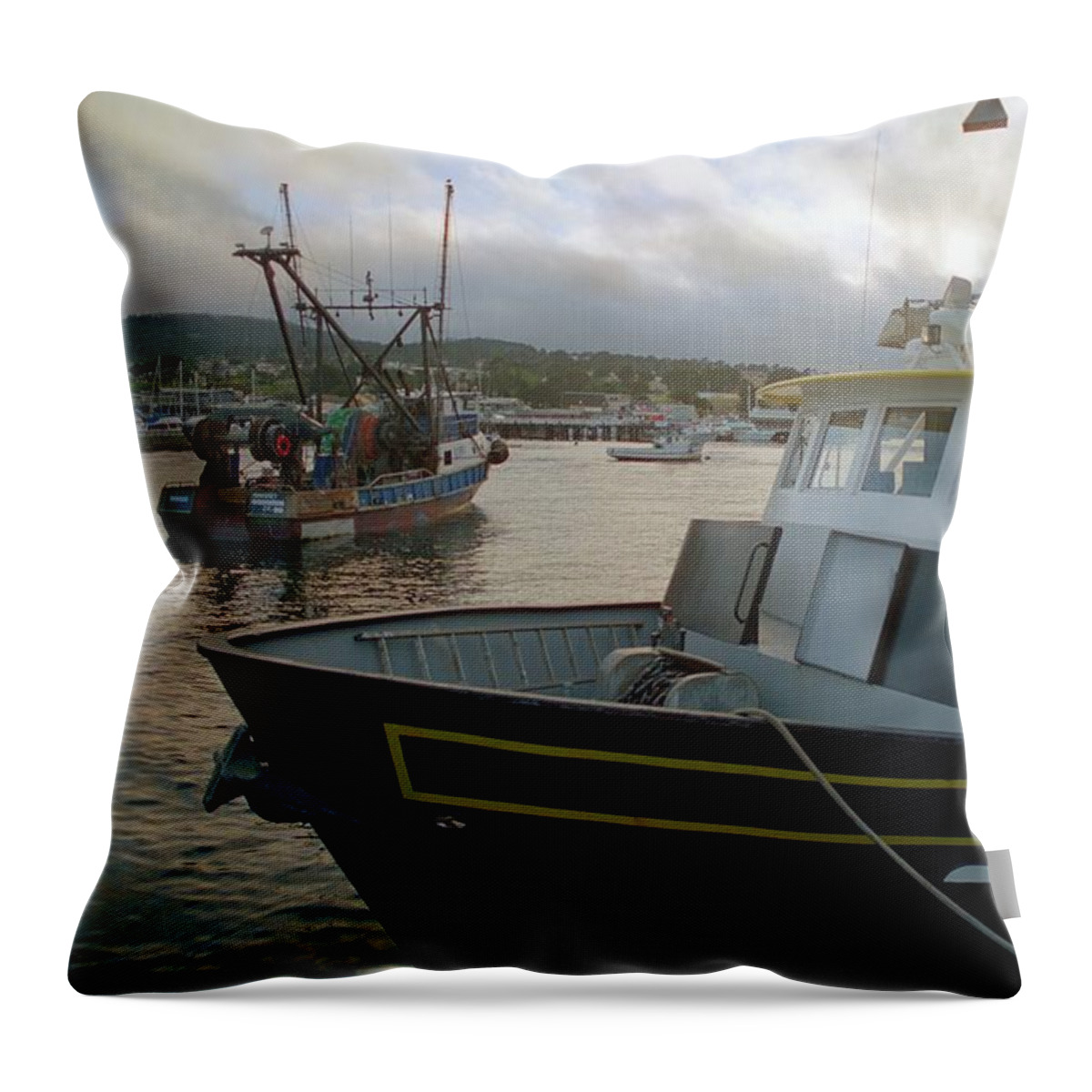 Monterey Throw Pillow featuring the photograph Bow And Stern by James B Toy