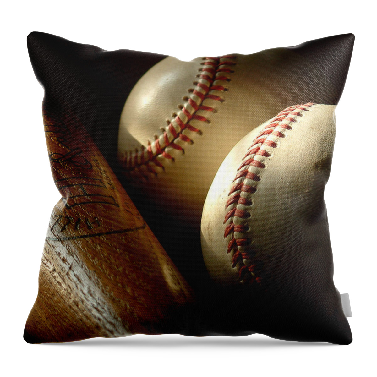 Baseballs Throw Pillow featuring the photograph Boys of Summer by Thomas Pipia