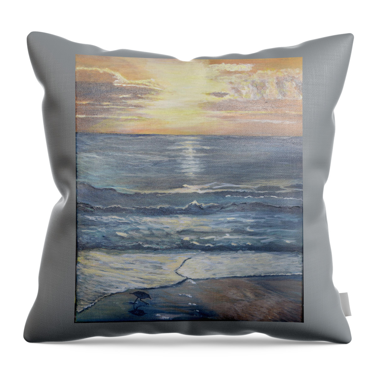 Sunrise Throw Pillow featuring the painting Brand New Day by Toni Willey