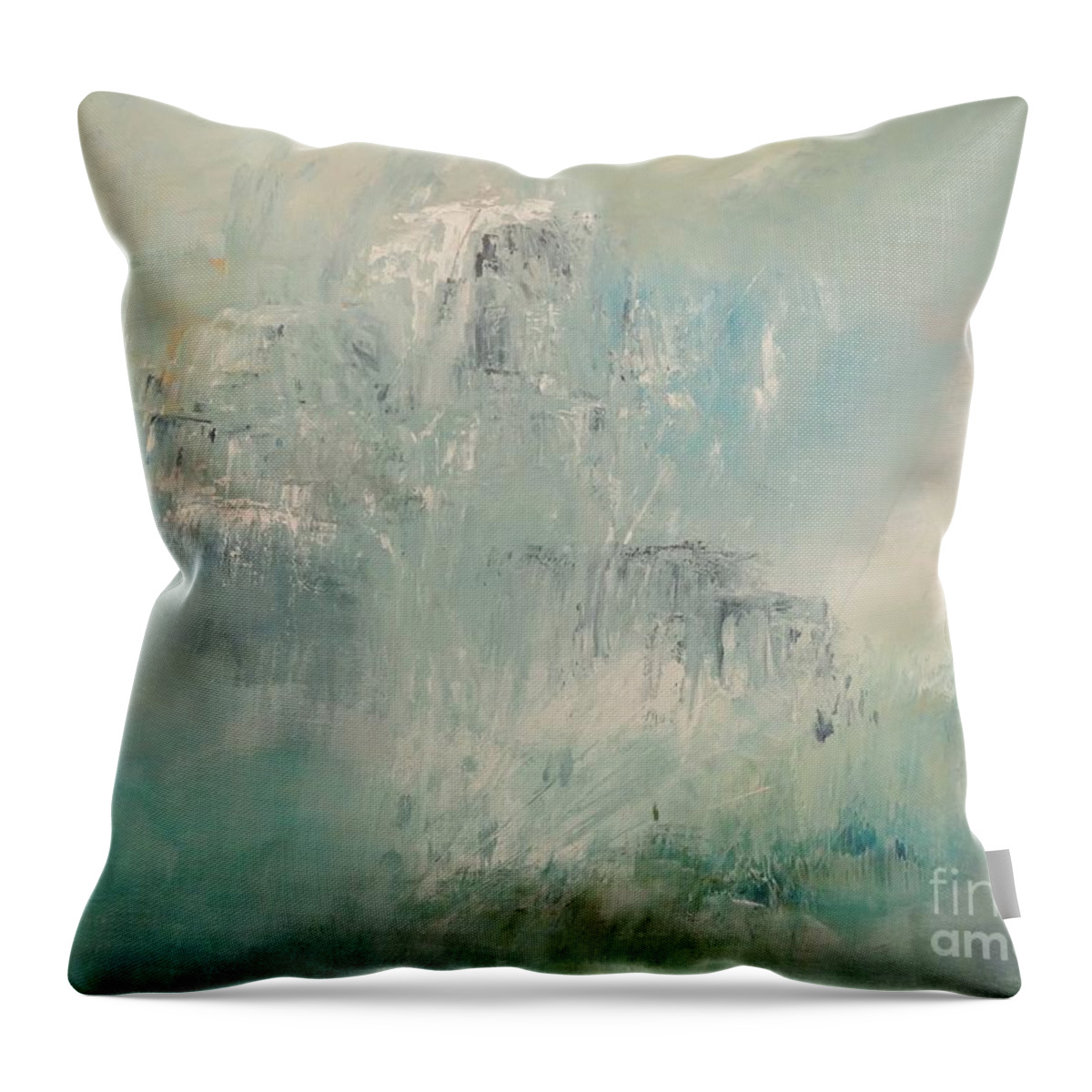 Abstract Throw Pillow featuring the painting Break from Reality by Kat McClure