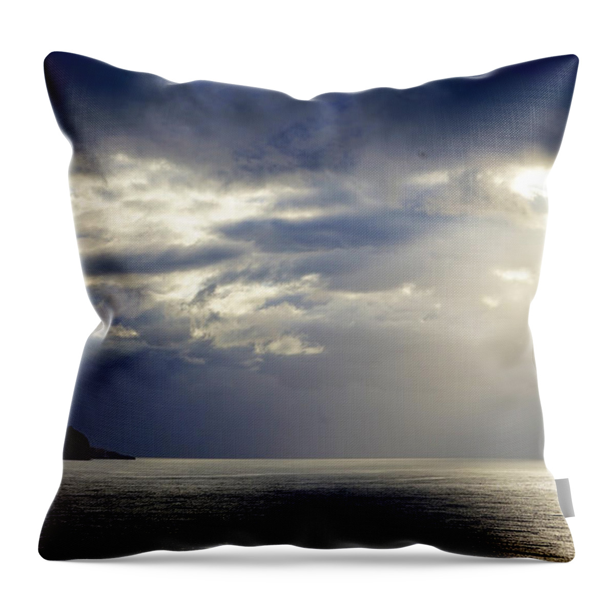 Atlantic Ocean Throw Pillow featuring the photograph Break in the Clouds by Brooke Bowdren