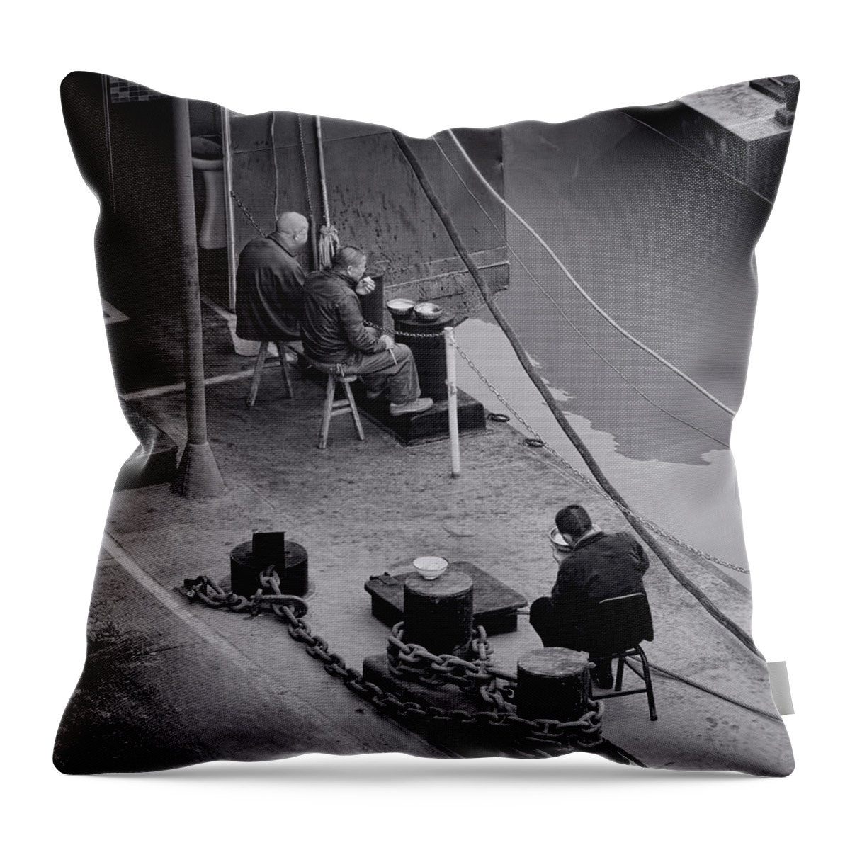 Asia Throw Pillow featuring the photograph Breakfast by Ray Kent