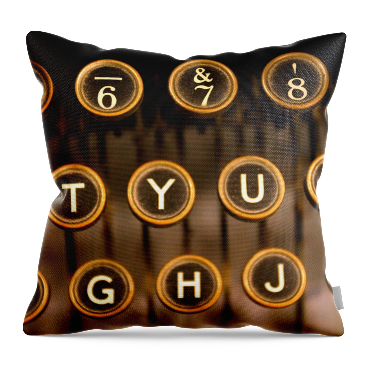 Typewriter Throw Pillow featuring the photograph Breaking the Code by William Rockwell