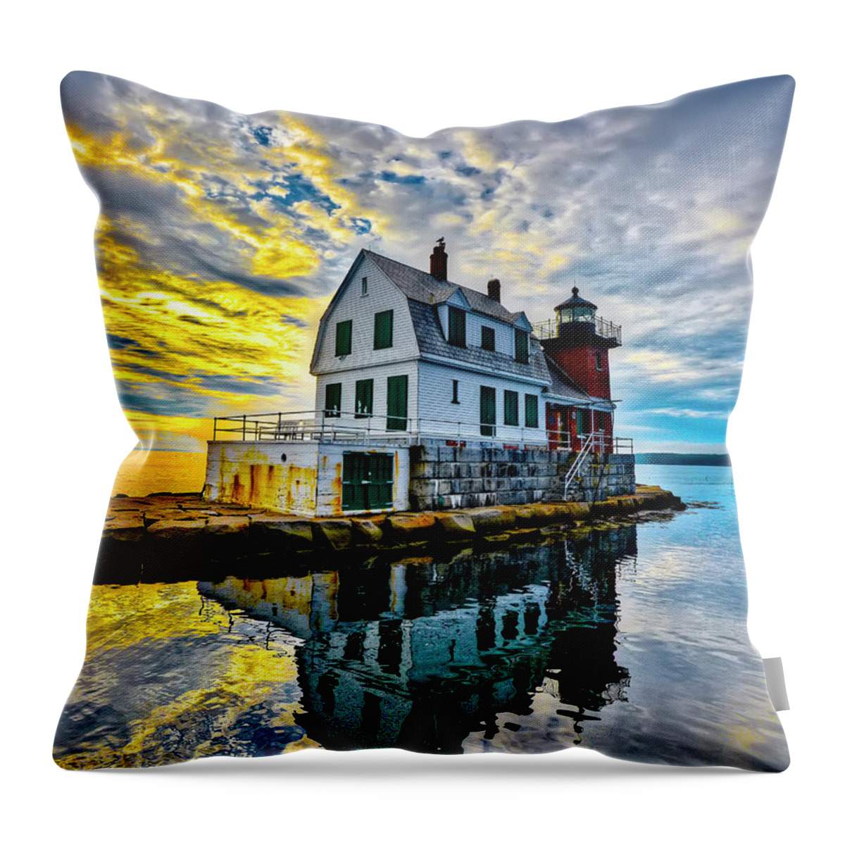 Breakwater Throw Pillow featuring the photograph Breakwater SC by Jeff Cooper