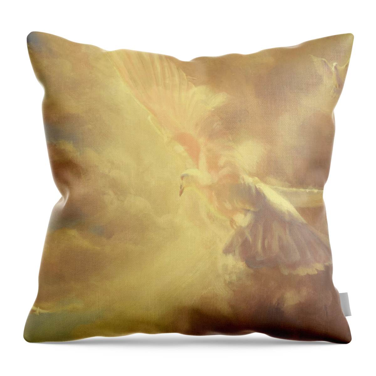 Holy Throw Pillow featuring the painting Breath of Life by Graham Braddock