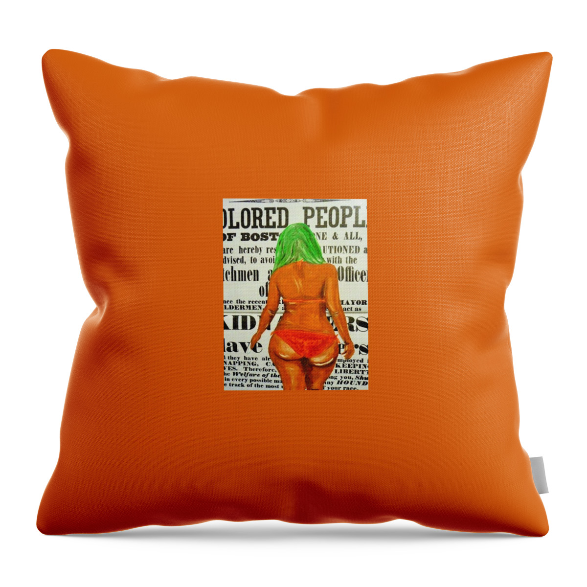 Black Throw Pillow featuring the photograph Bree Caution by Deedee Williams