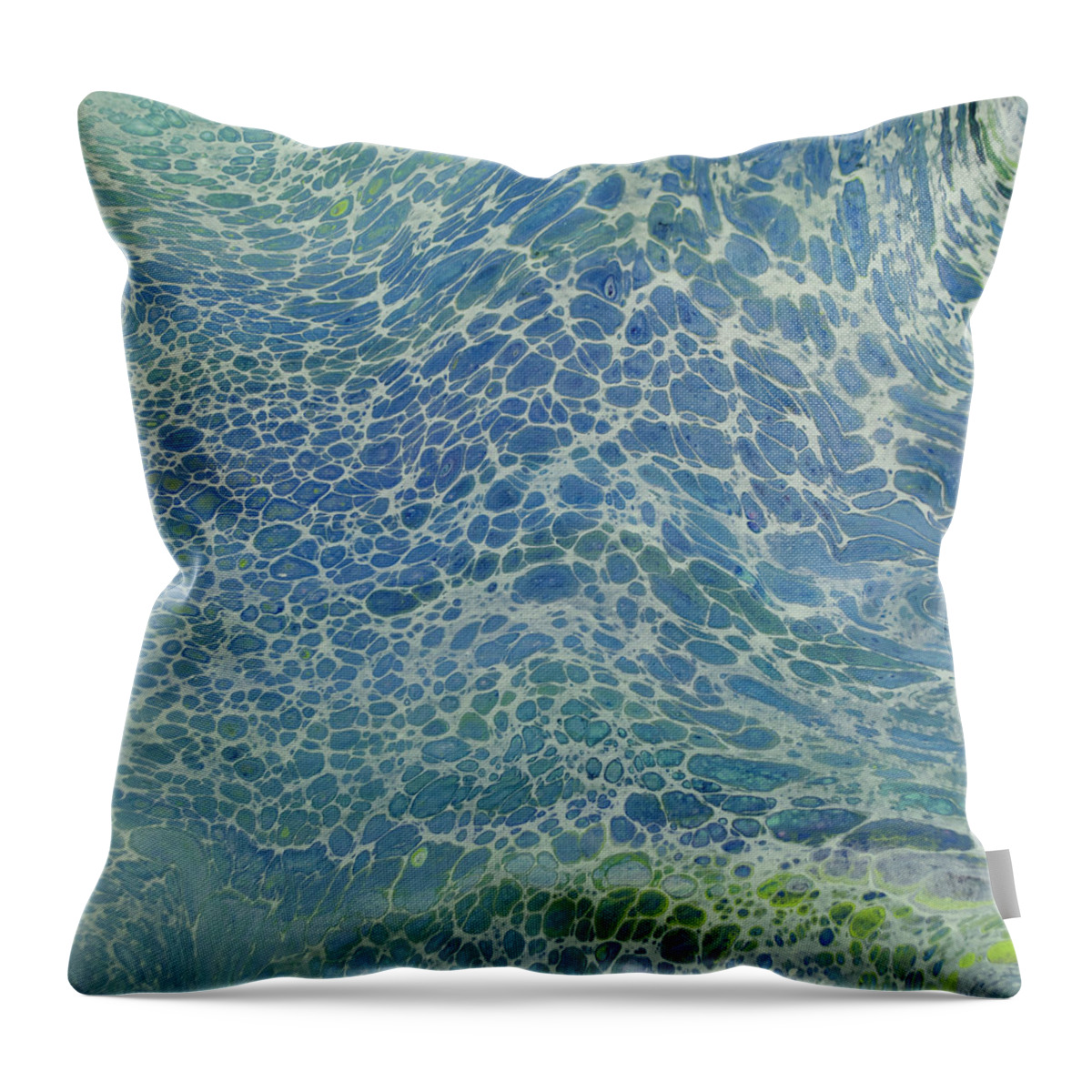 Ocean Throw Pillow featuring the painting Breeze on Ocean Waves by Joanne Grant