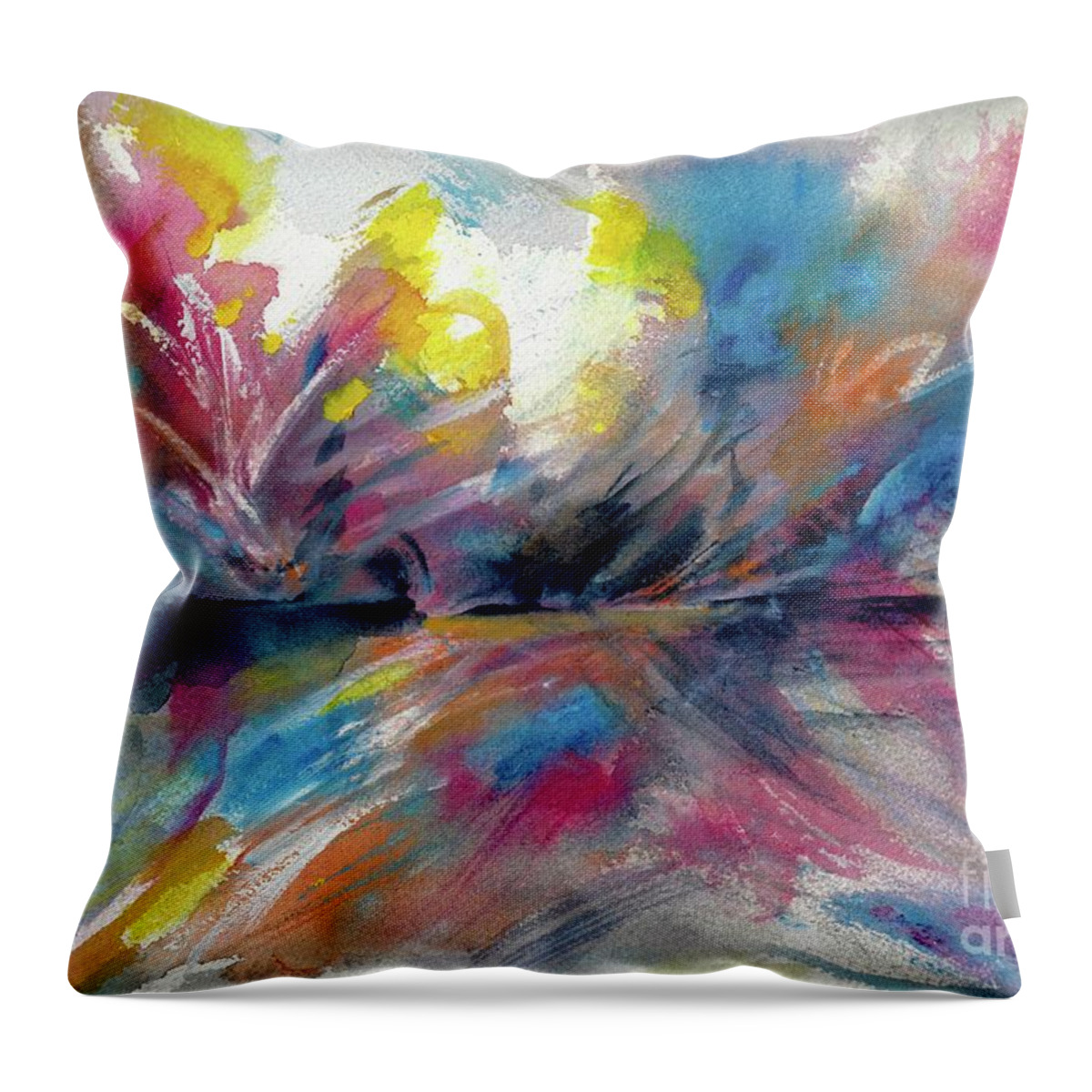 Seascape Throw Pillow featuring the painting Breezy by Francelle Theriot