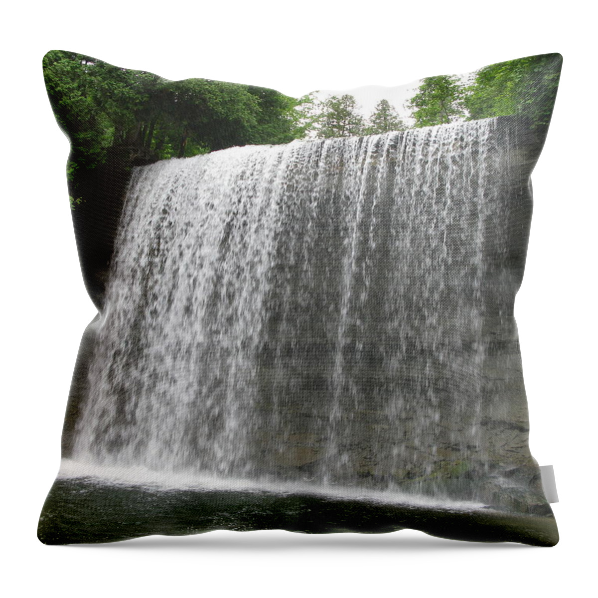 Waterfall Throw Pillow featuring the photograph Bridal Veil Falls by David Barker
