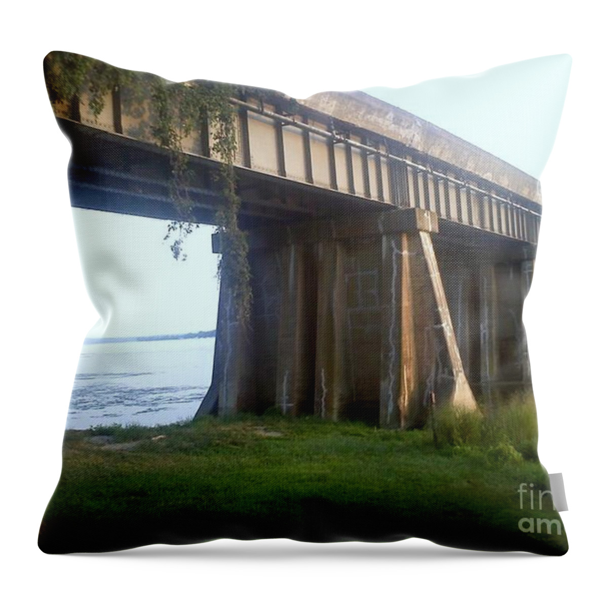 Bridge Throw Pillow featuring the photograph Bridge in Leesylvania Park VA by Jimmy Clark