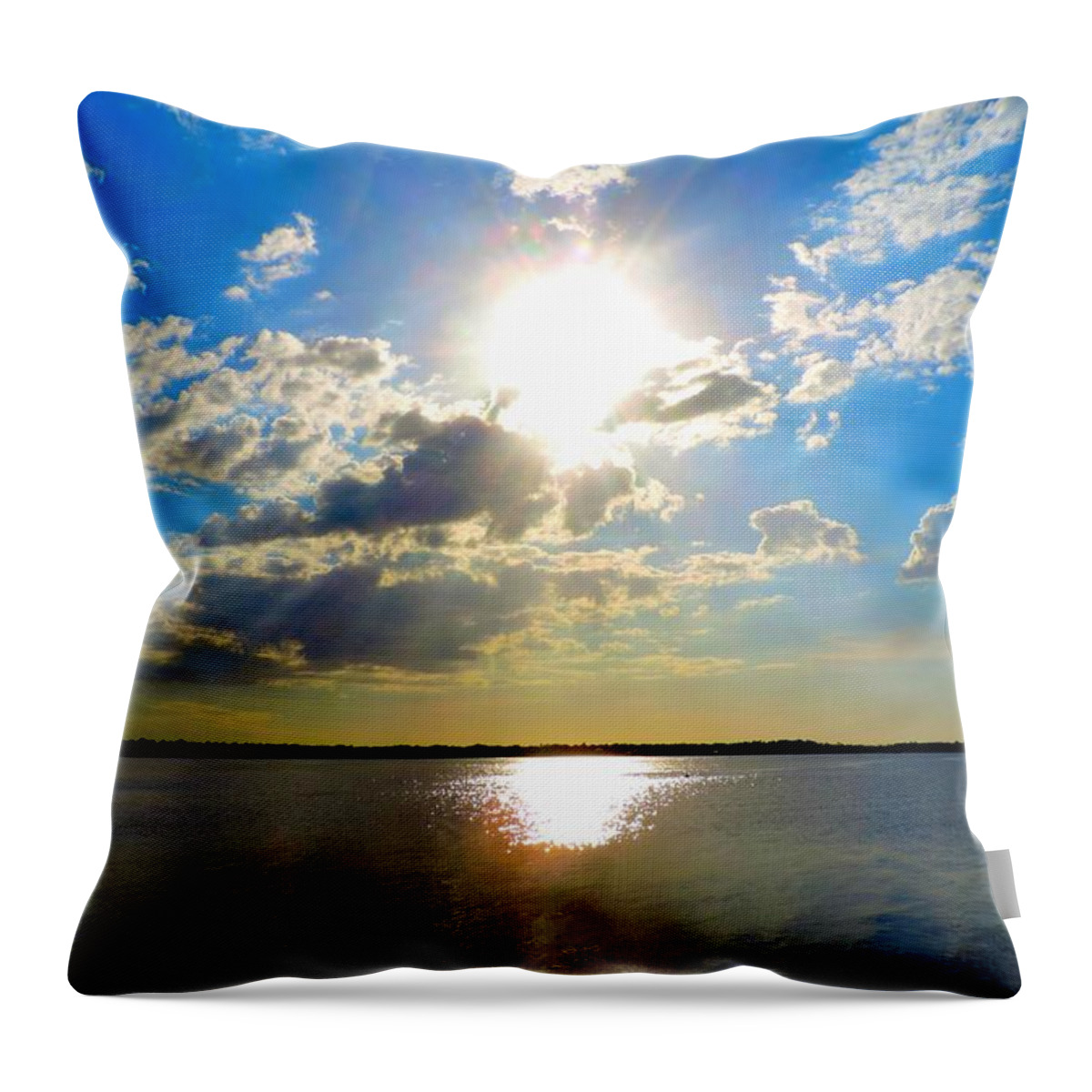 Sun Throw Pillow featuring the digital art Bright Day by Alison Belsan Horton