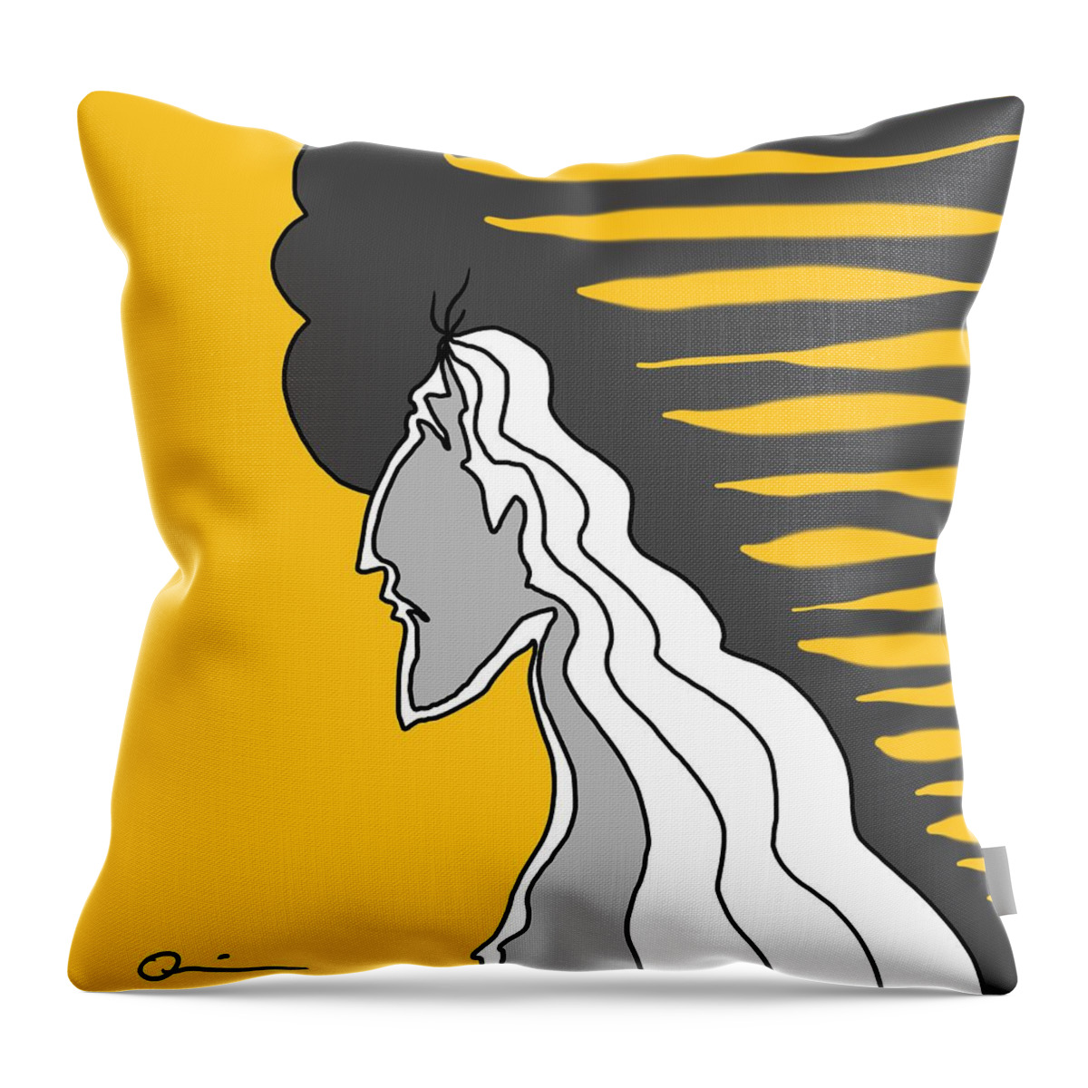 Face Throw Pillow featuring the digital art Bright Days Ahead by Jeffrey Quiros