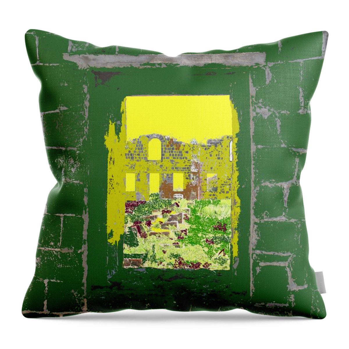Brimstone Throw Pillow featuring the photograph Brimstone Window by Ian MacDonald