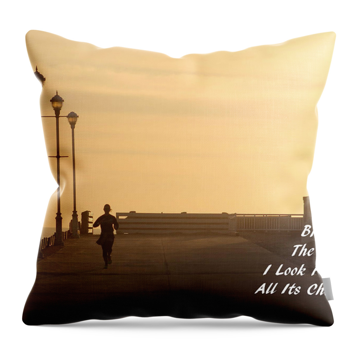 Running Throw Pillow featuring the photograph Bring Forth The NewDay by Robert Banach