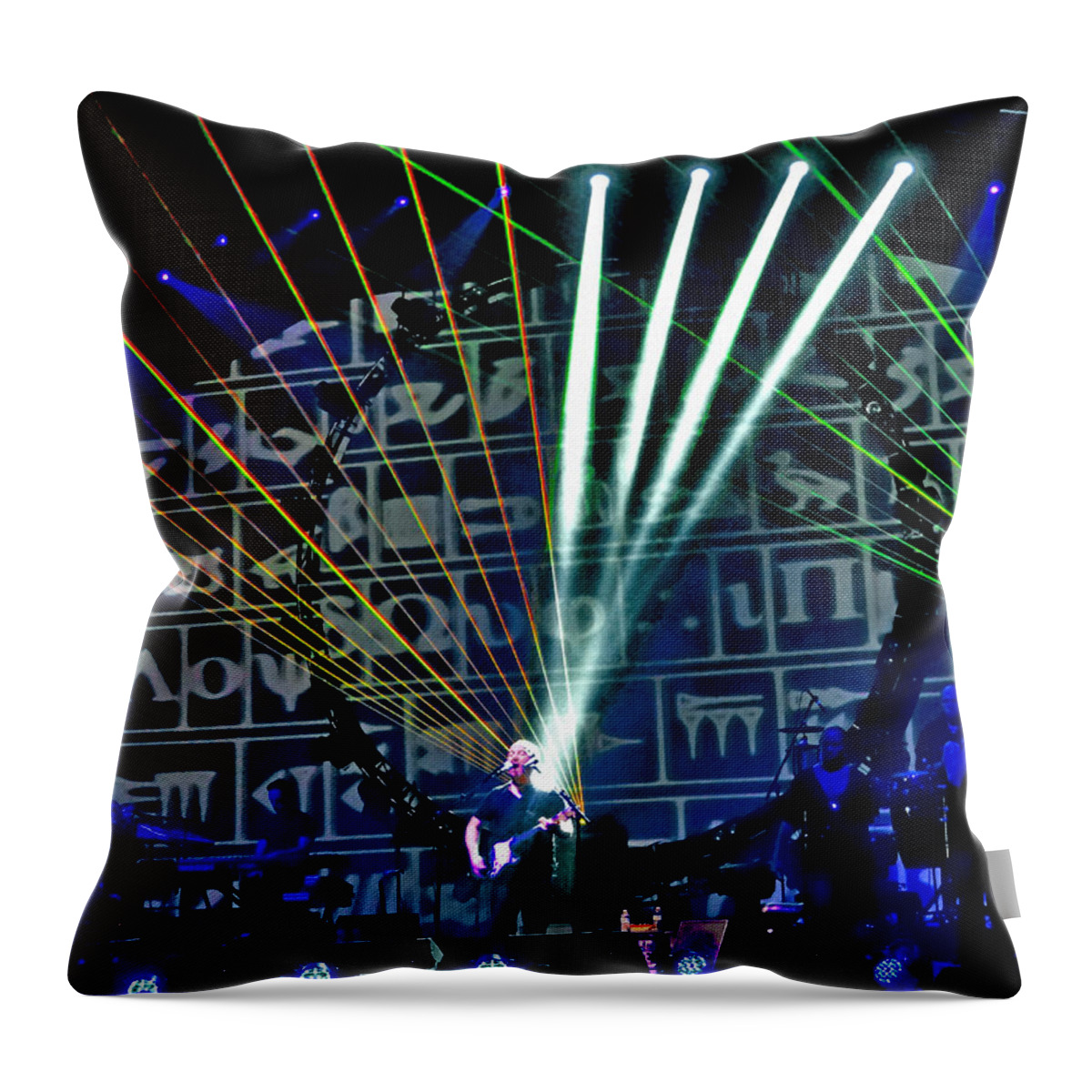 Pink Floyd Throw Pillow featuring the photograph Brit Floyd Space and Time World Tour 2015.5 by Tanya Filichkin