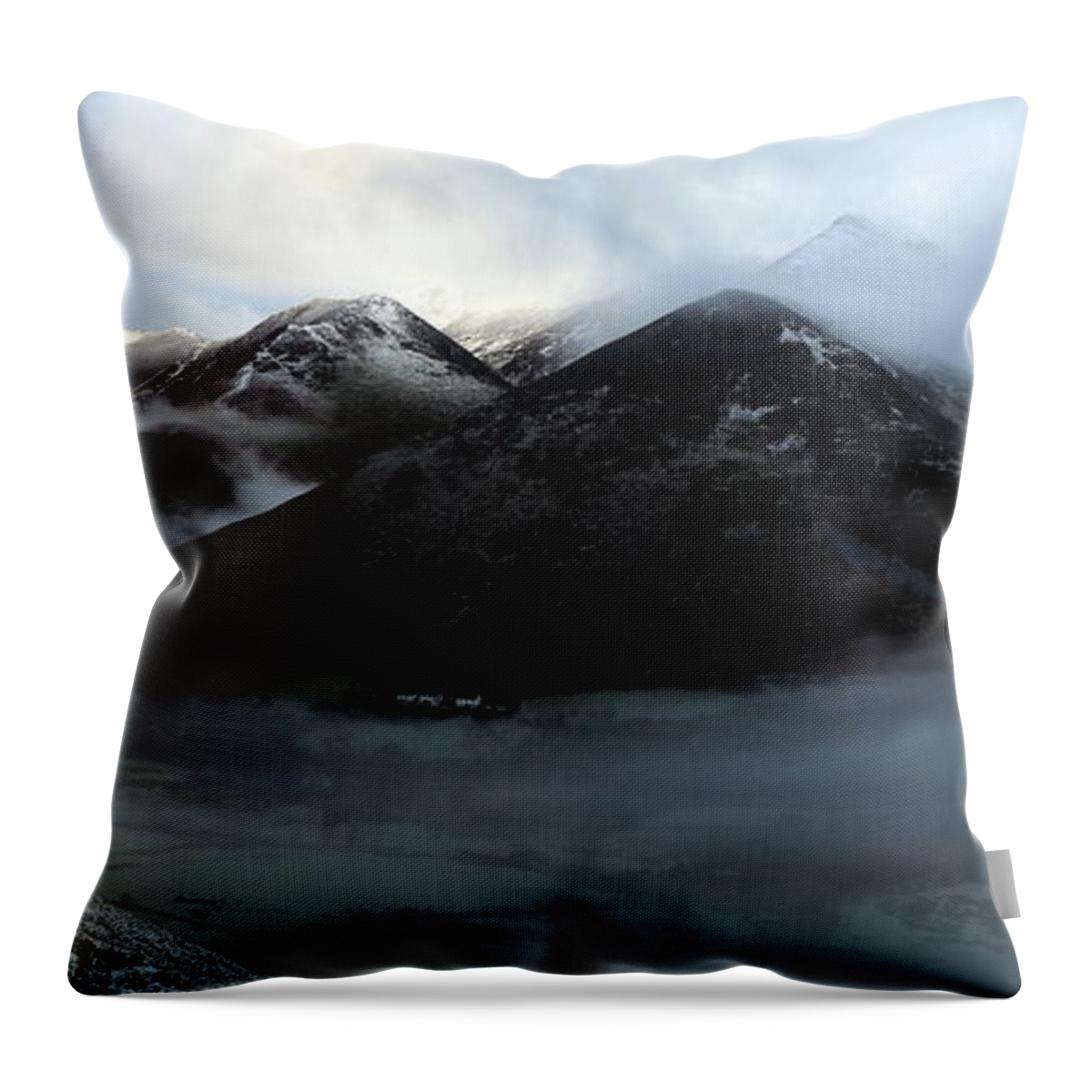 Nature Throw Pillow featuring the photograph British Mountains by Lukasz Ryszka