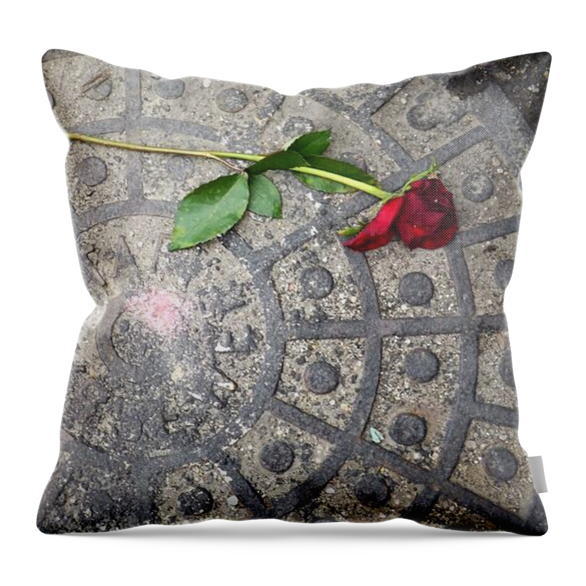 Red Throw Pillow featuring the photograph Broken Promises by Joyce Wasser