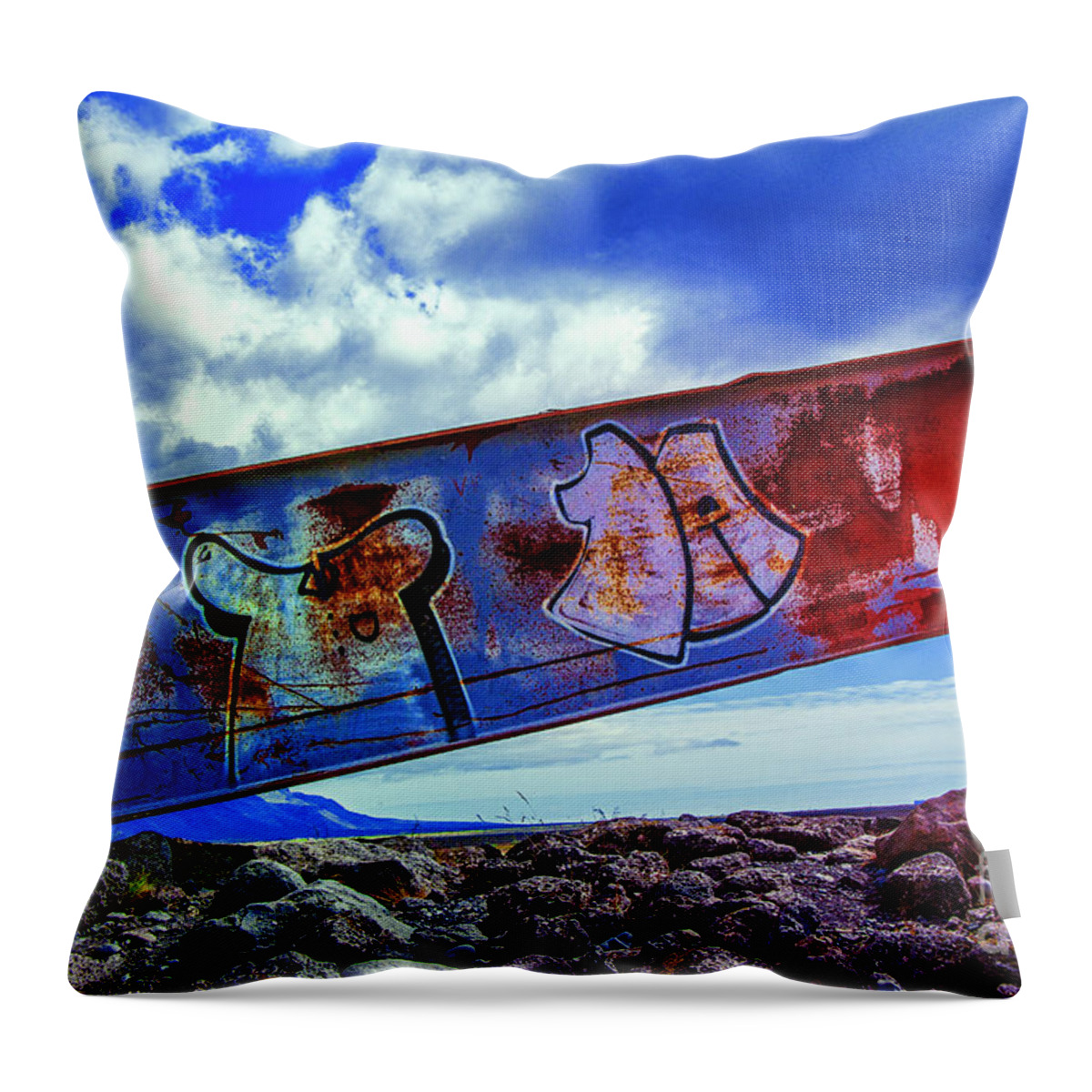 Iceland Volcano Eruptions Throw Pillow featuring the photograph Broken Steele by Rick Bragan