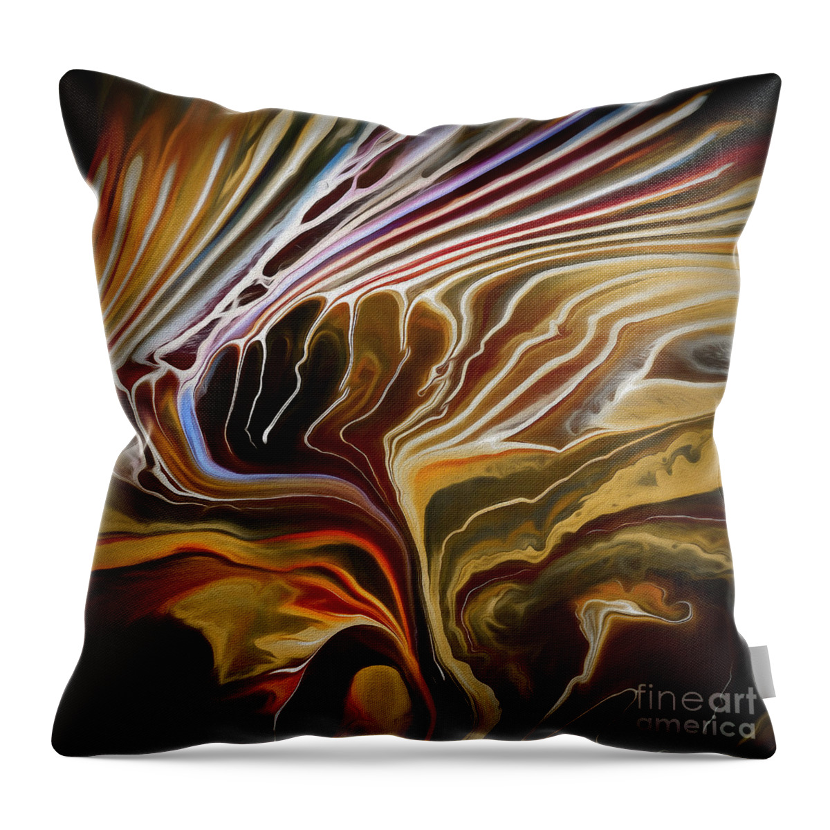 Abstract Throw Pillow featuring the photograph Broken Web by Patti Schulze