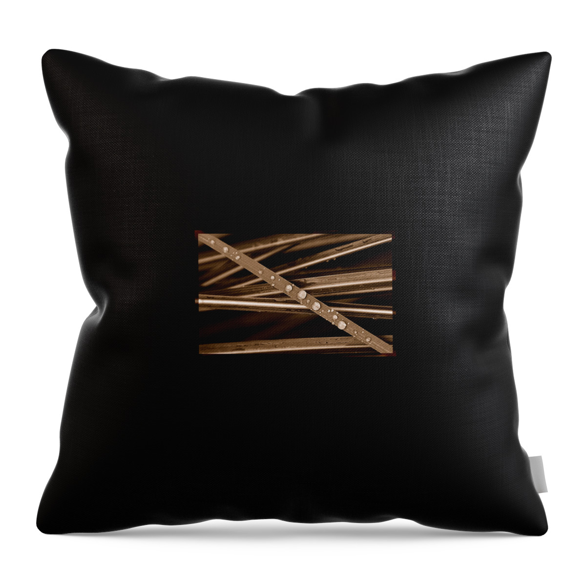 Grass Throw Pillow featuring the photograph Bronzed by Mark Fuller