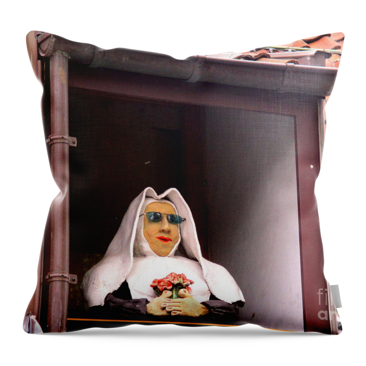 Bruges Throw Pillow featuring the photograph Bruges Detail 2 by Randall Weidner