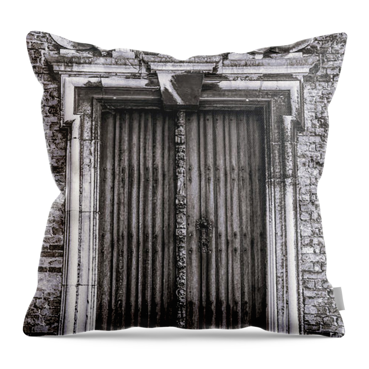 Doors Of The World Series By Lexa Harpell Throw Pillow featuring the photograph Bruges Door by Lexa Harpell