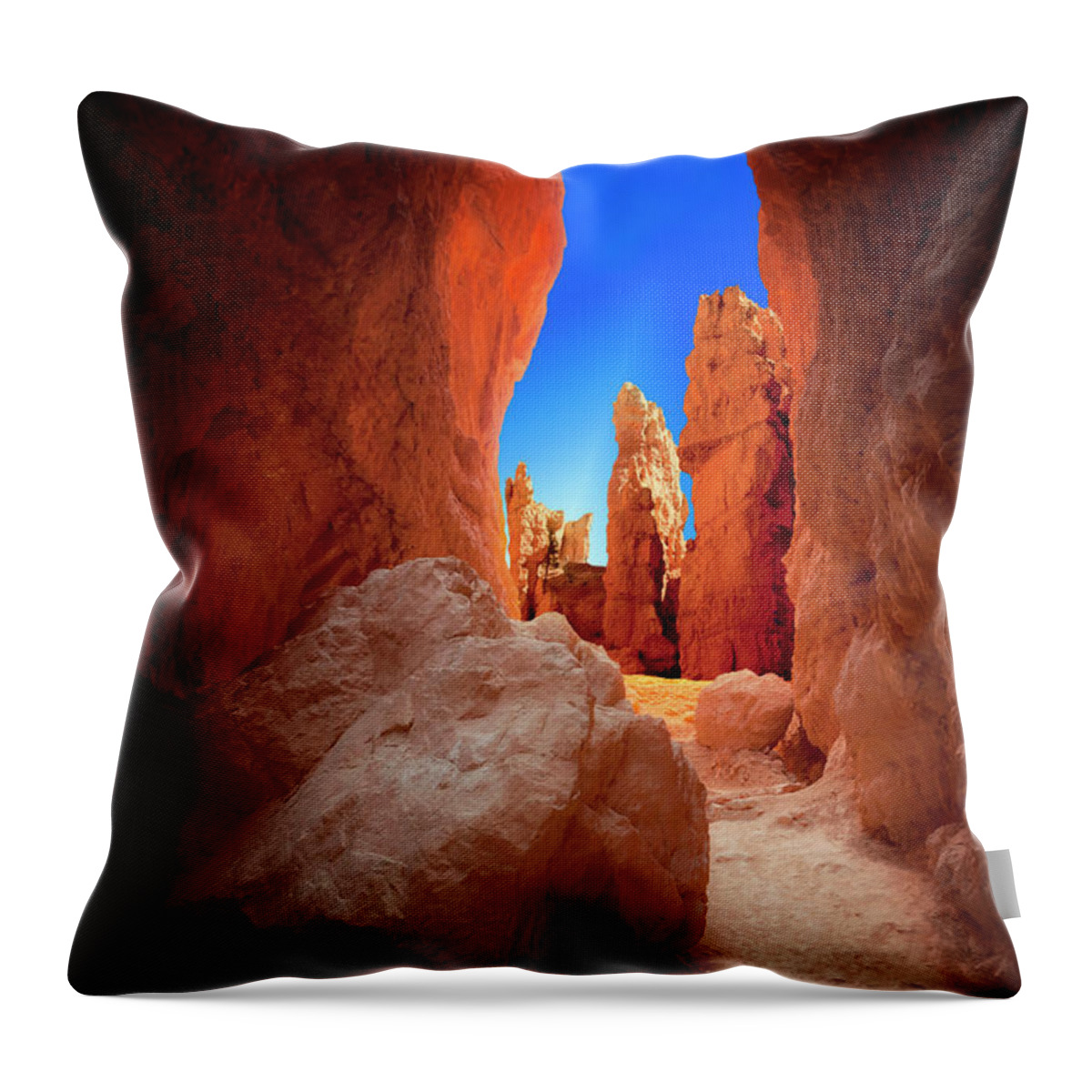 Bryce Canyon National Park Throw Pillow featuring the photograph Bryce Canyon Narrows by Gary Warnimont