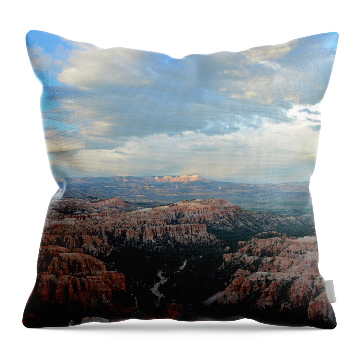 Bryce Throw Pillow featuring the photograph Bryce Canyon Skyview by Bruce Gourley