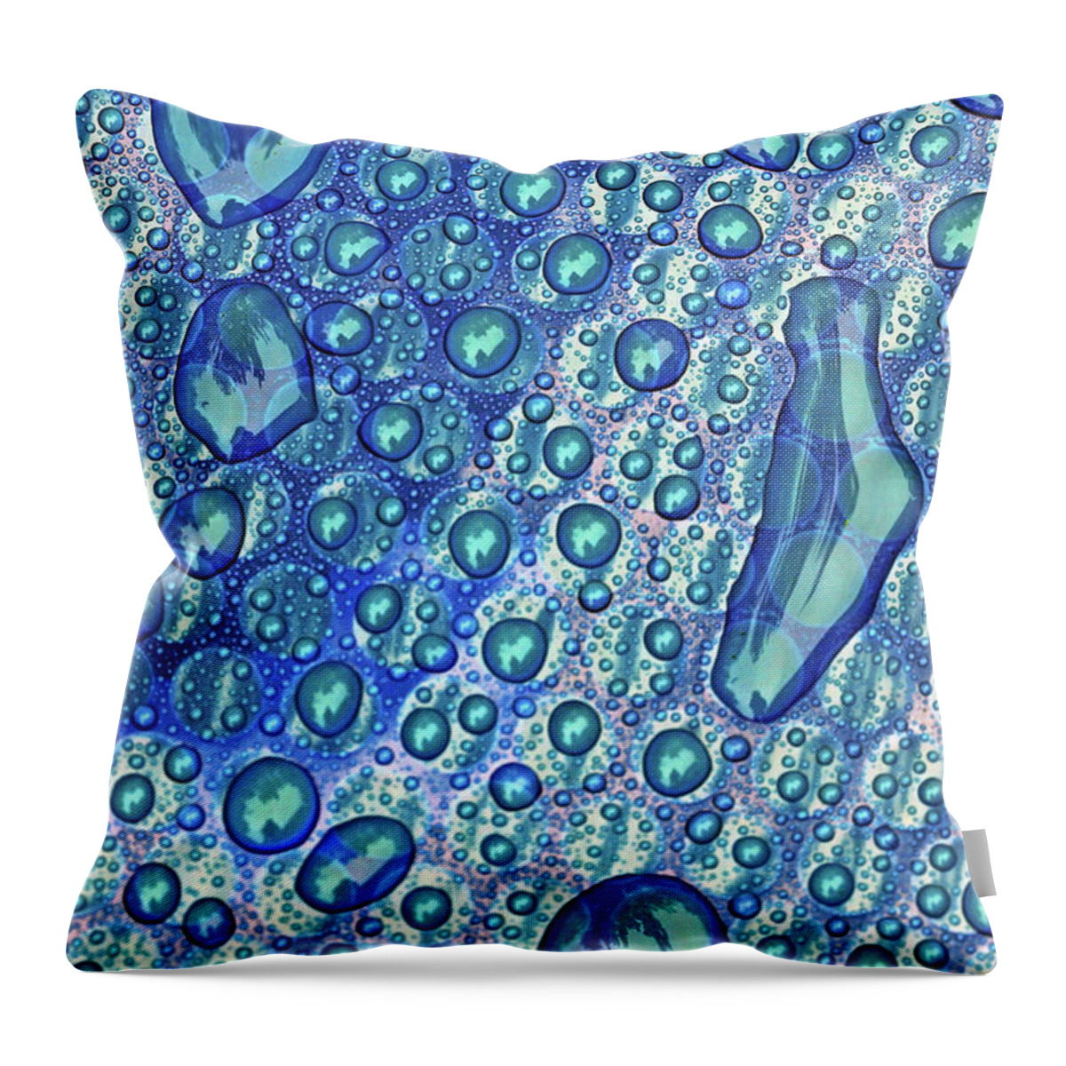 Bubbles Throw Pillow featuring the photograph Bubbles In All Sizes by Debbie Oppermann