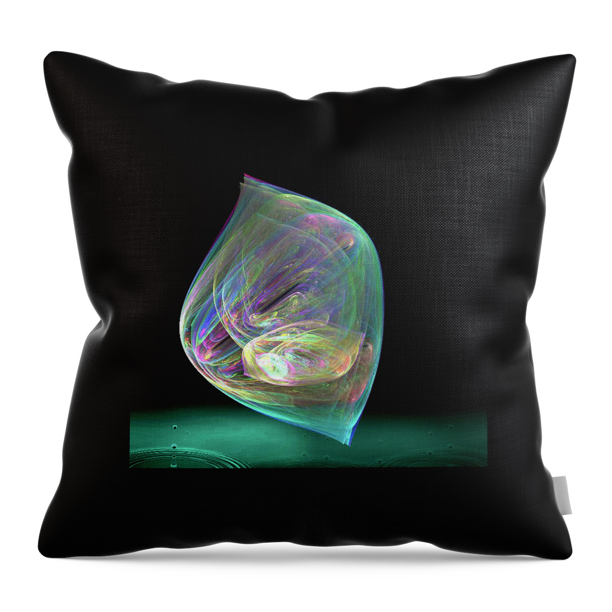 Space Throw Pillow featuring the digital art Bubbles by Kelly Dallas