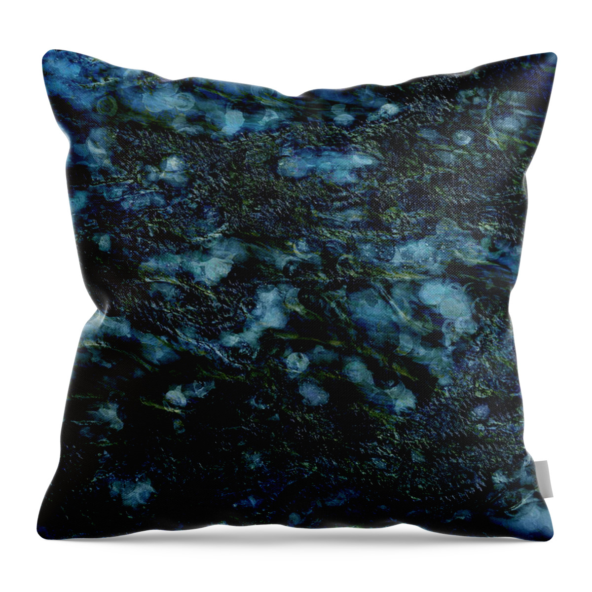 Abstract Throw Pillow featuring the digital art Bubblin Up by Leslie Montgomery