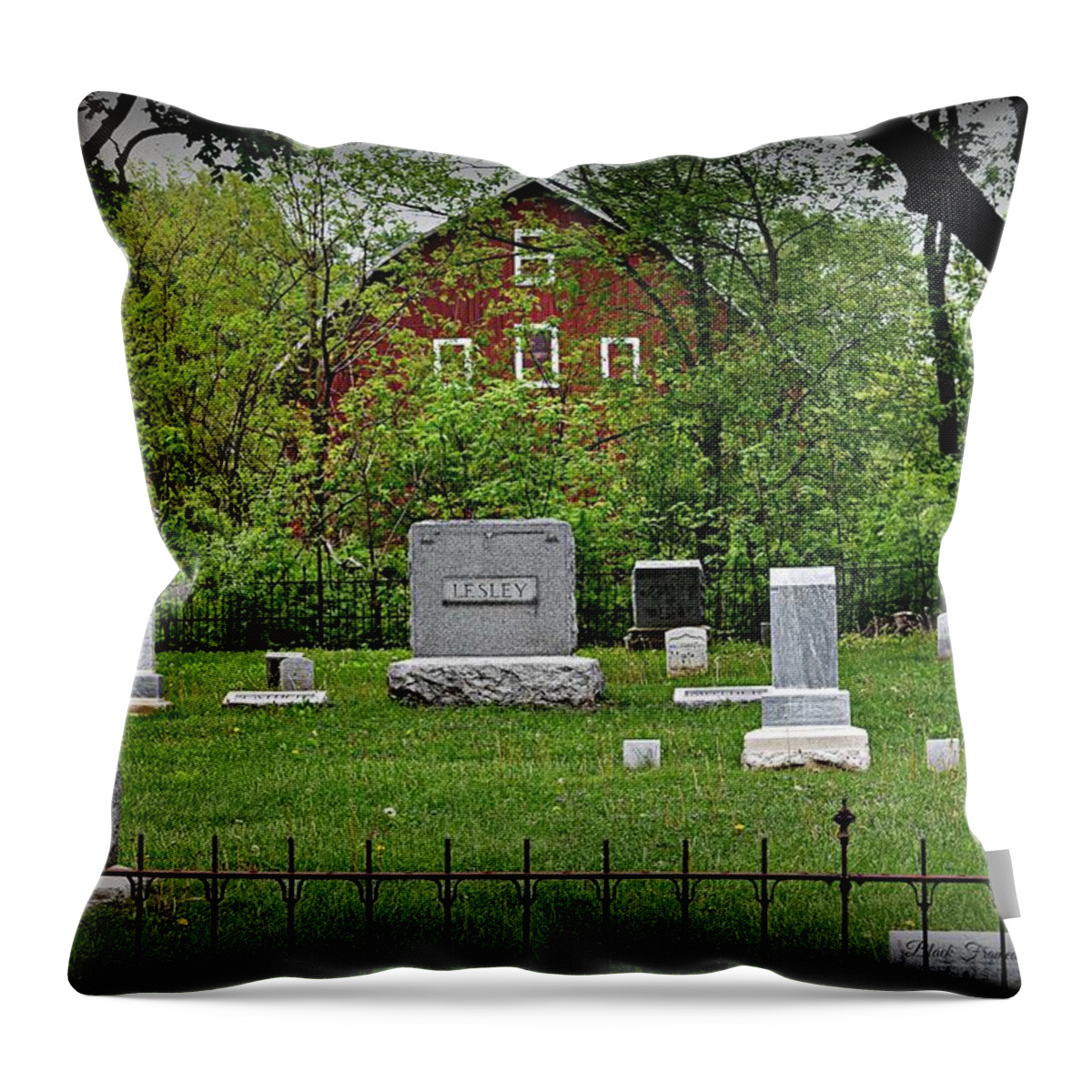 Graveyard Throw Pillow featuring the photograph Buck Creek, Indiana by Kurt Keller
