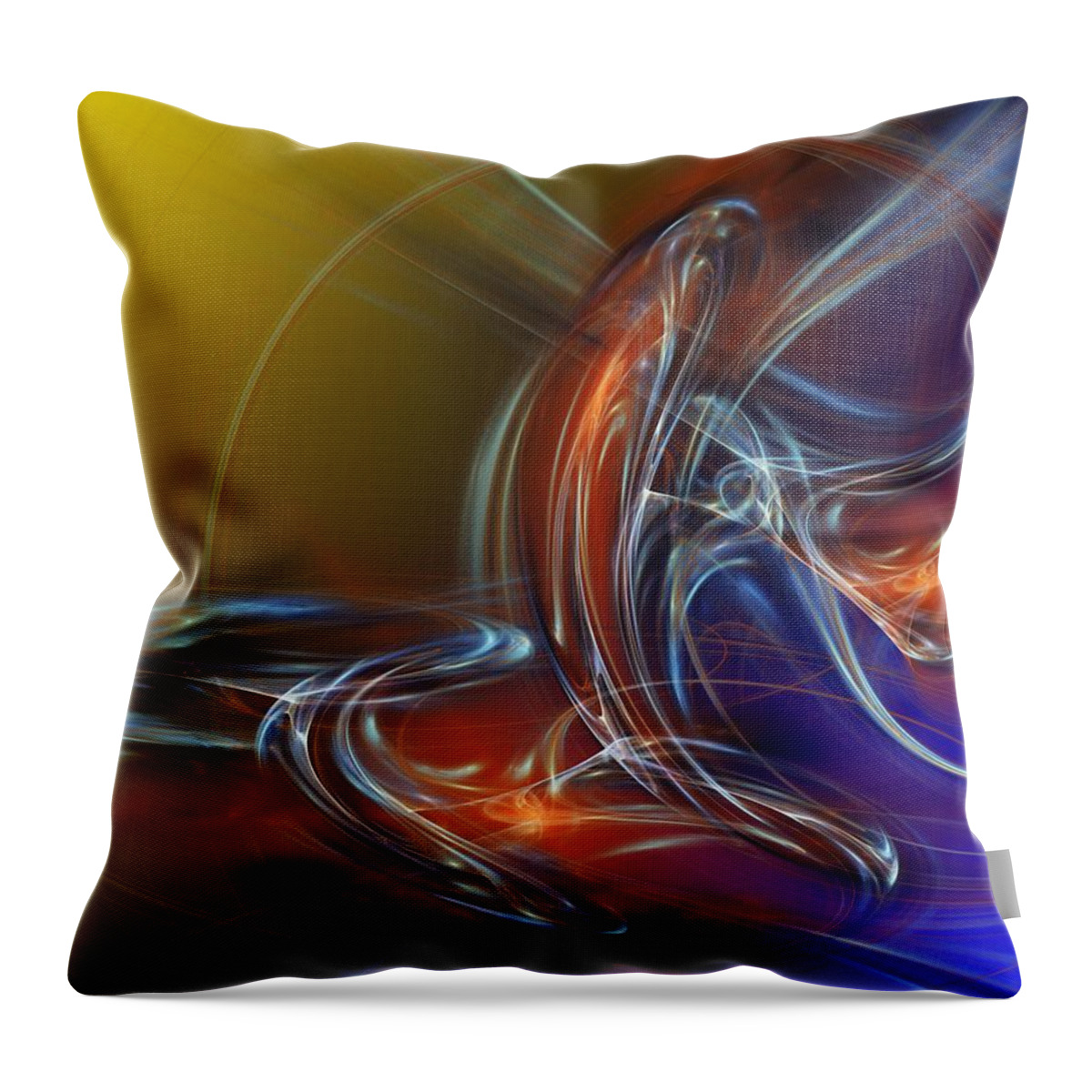 Fine Art Throw Pillow featuring the digital art Buddhist Protest by David Lane
