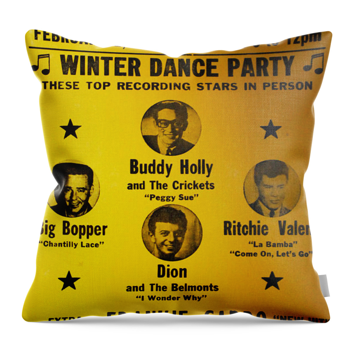 Buddy Throw Pillow featuring the photograph Buddy Holly Poster Collection 9 by Bob Christopher