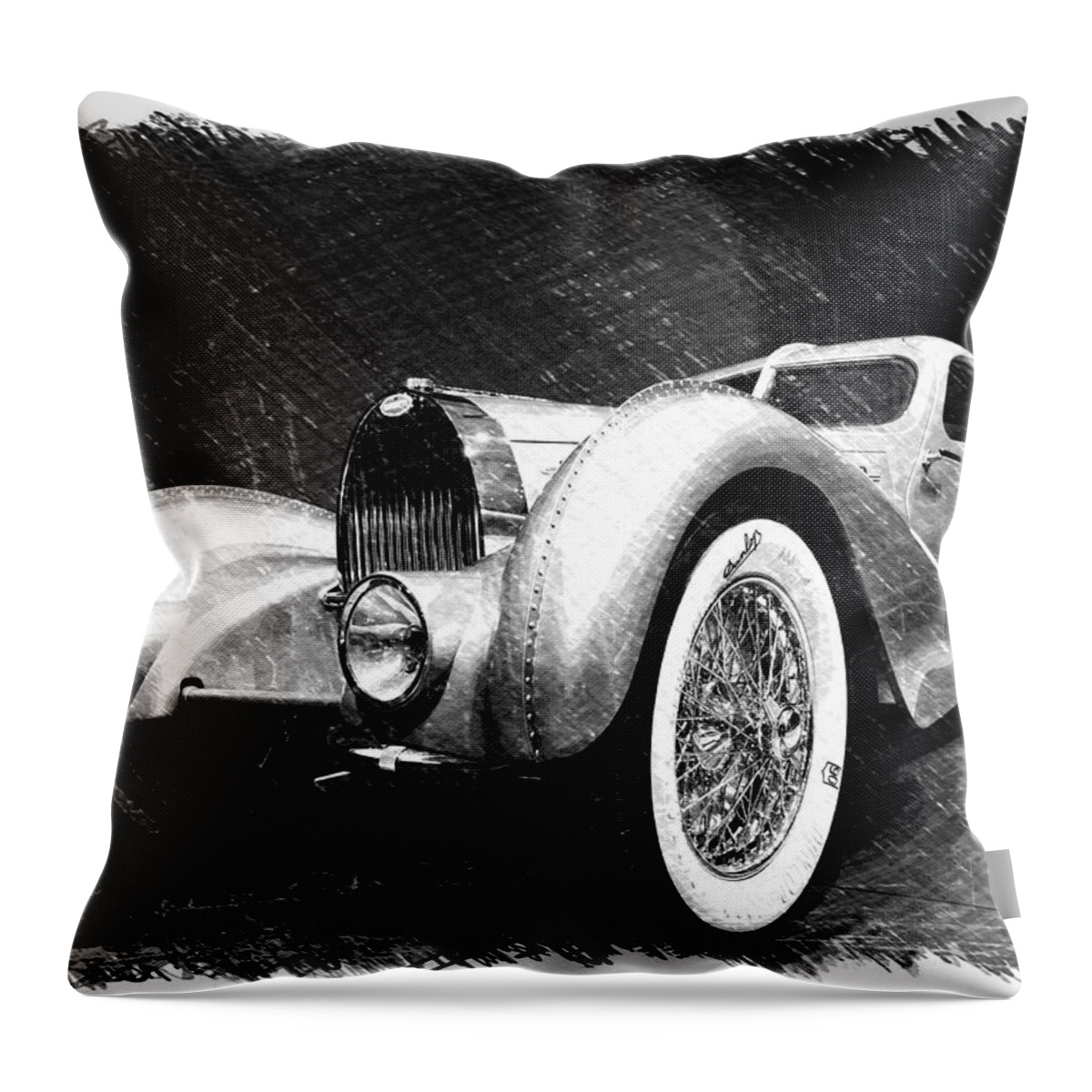 Bugatti Throw Pillow featuring the photograph Bugatti Type 57 Aerolithe by Dick Goodman