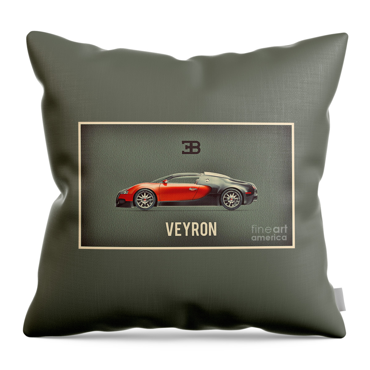 Bugatti Throw Pillow featuring the digital art Bugatti Veyron by Binka Kirova