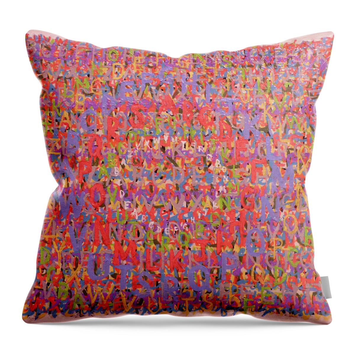 Abstract Throw Pillow featuring the painting Bulls Eye by Stan Chraminski