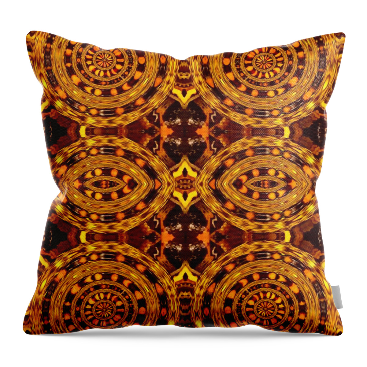 Yellow Throw Pillow featuring the digital art Bumble Bee Flight by Standing Crow