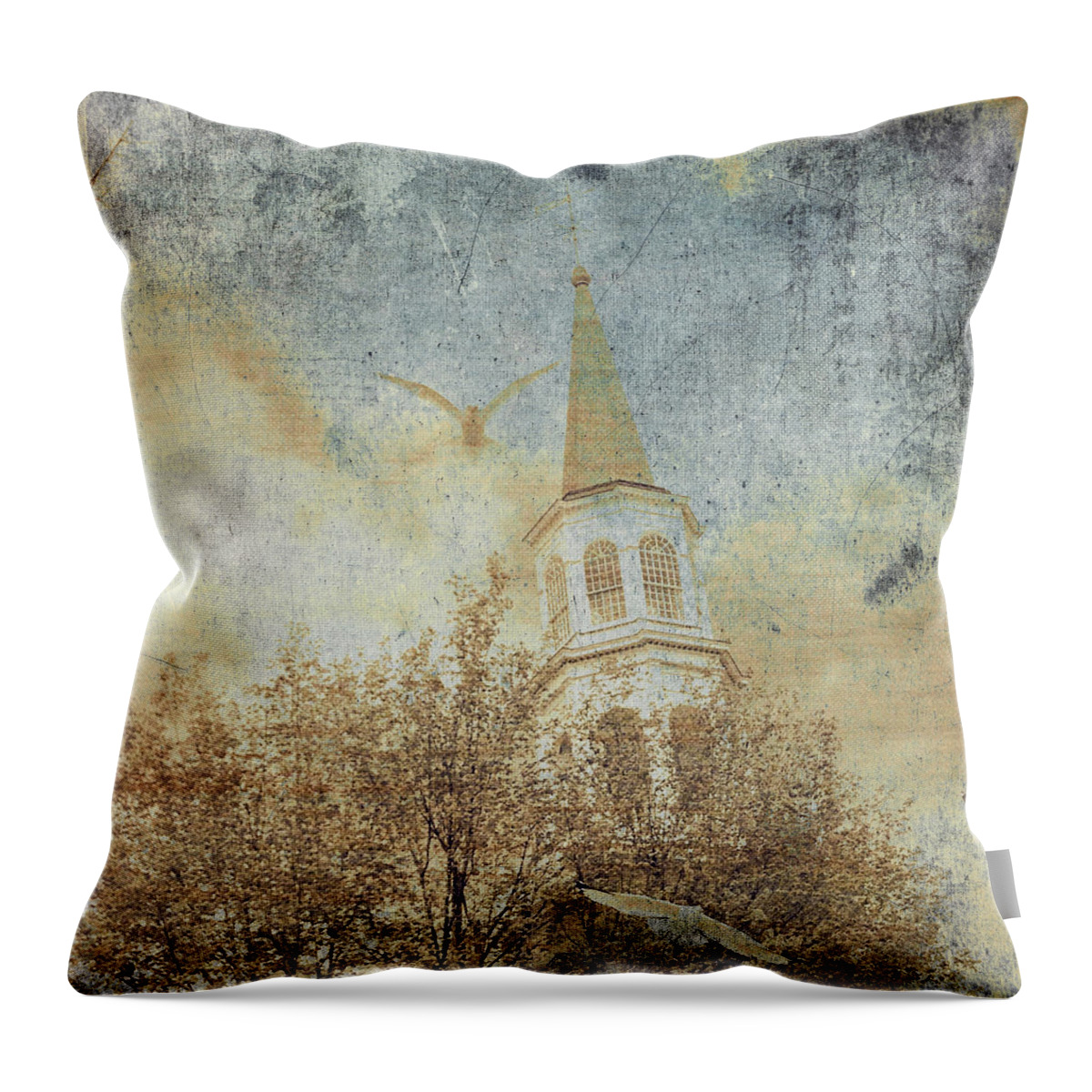 Brandi Fitzgerald Throw Pillow featuring the digital art Burlington Vermont by Brandi Fitzgerald