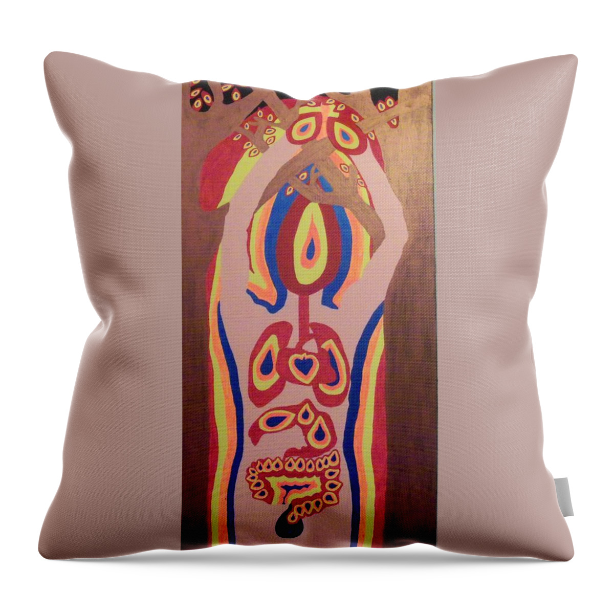 Fire Throw Pillow featuring the painting Burned by Erika Jean Chamberlin