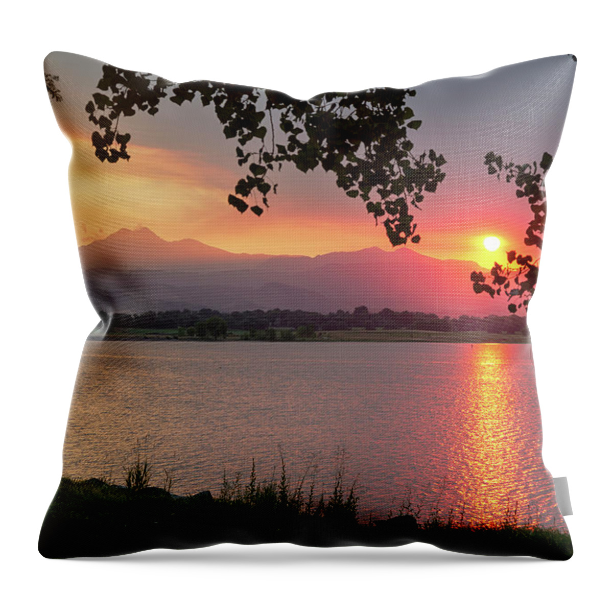 Nature Landscapes Throw Pillow featuring the photograph Burning Colorado Sky by James BO Insogna