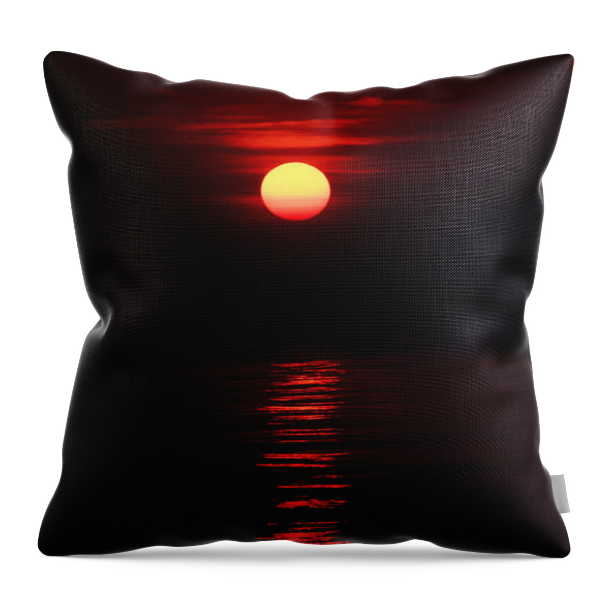 Sunrise Throw Pillow featuring the photograph Burnt Orange Sunrise by Lawrence S Richardson Jr