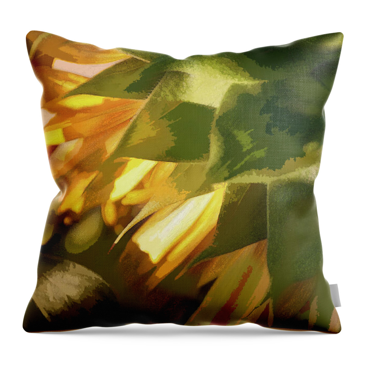 Sunflower Throw Pillow featuring the photograph Burst - by Julie Weber